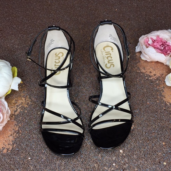 Circus by Sam Edelman Black Strappy Heels - Picture 2 of 8